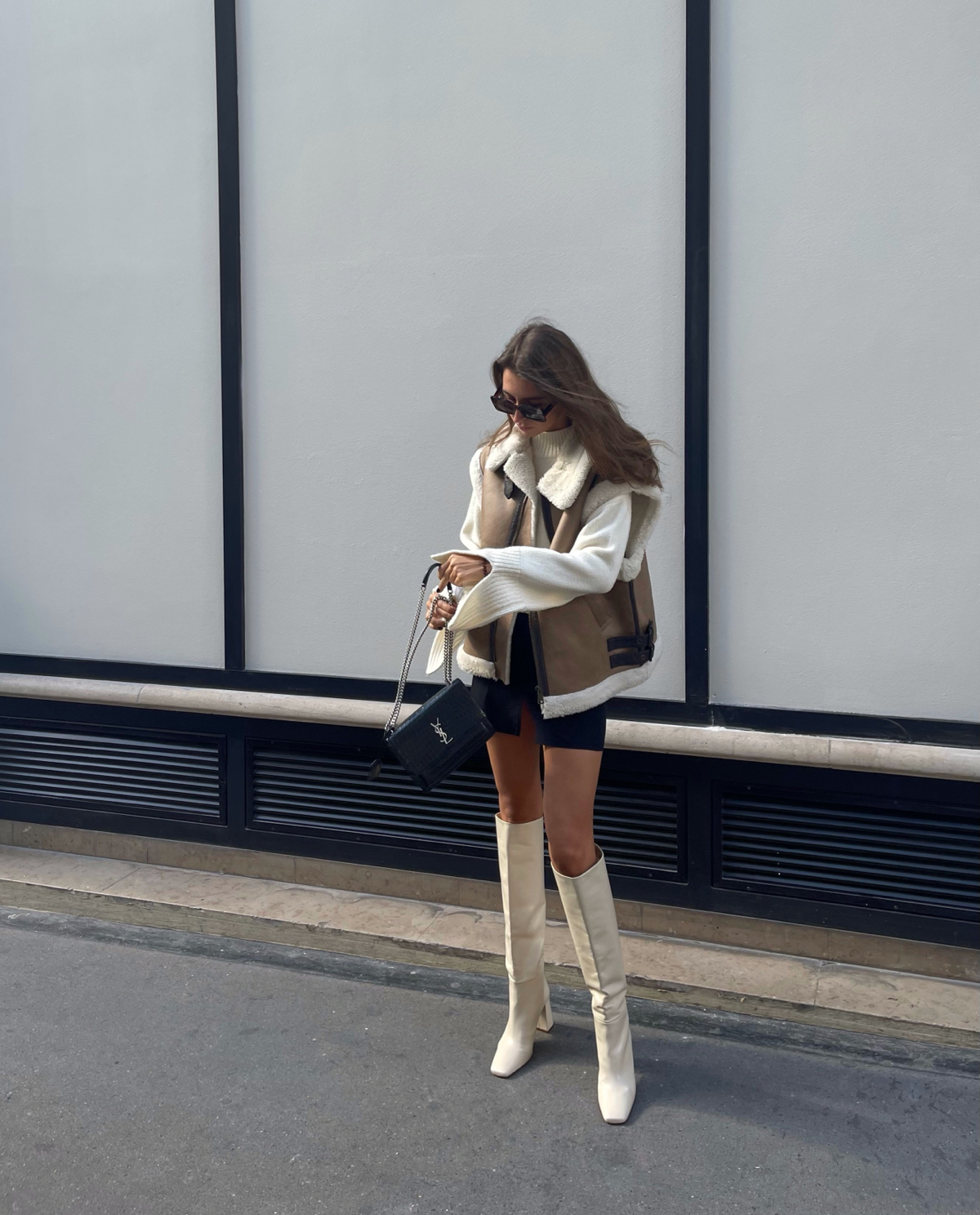 bottes hautes a talons en cuir de zara sur iamginiee