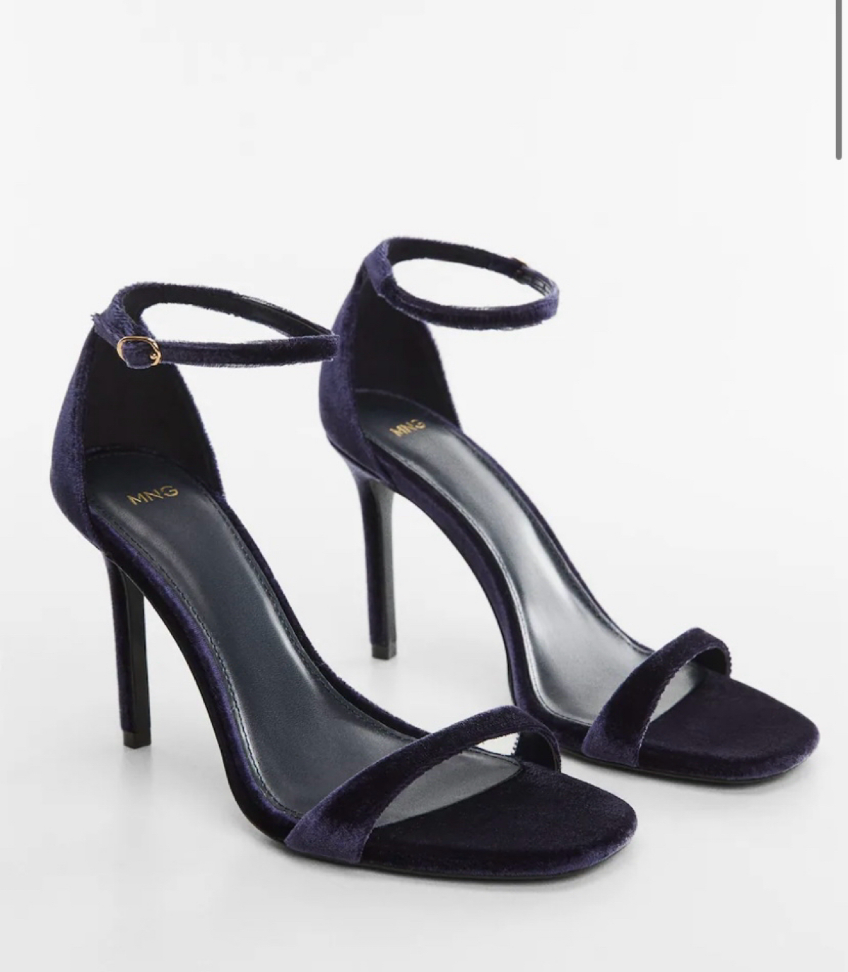 sandales talon velours de Mango sur Aline.blueyes