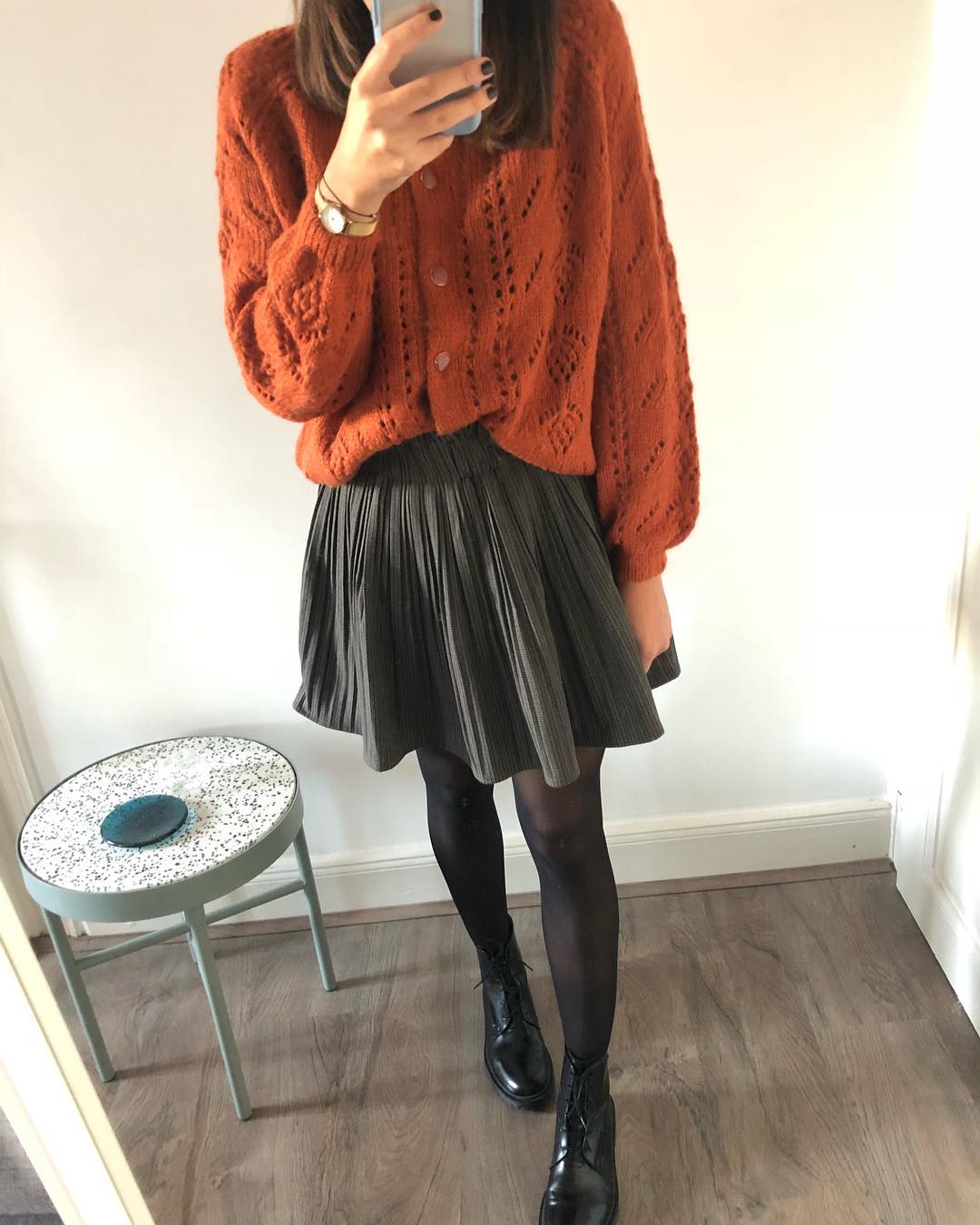 cardigan ajoure rouille de Les Bourgeoises sur justineelb sur SCANDALOOK