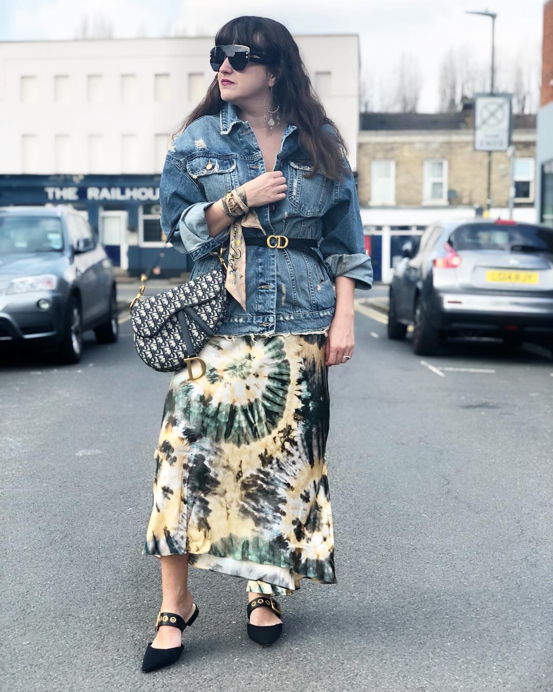 tie dye print skirt de Zara sur katz_london sur SCANDALOOK