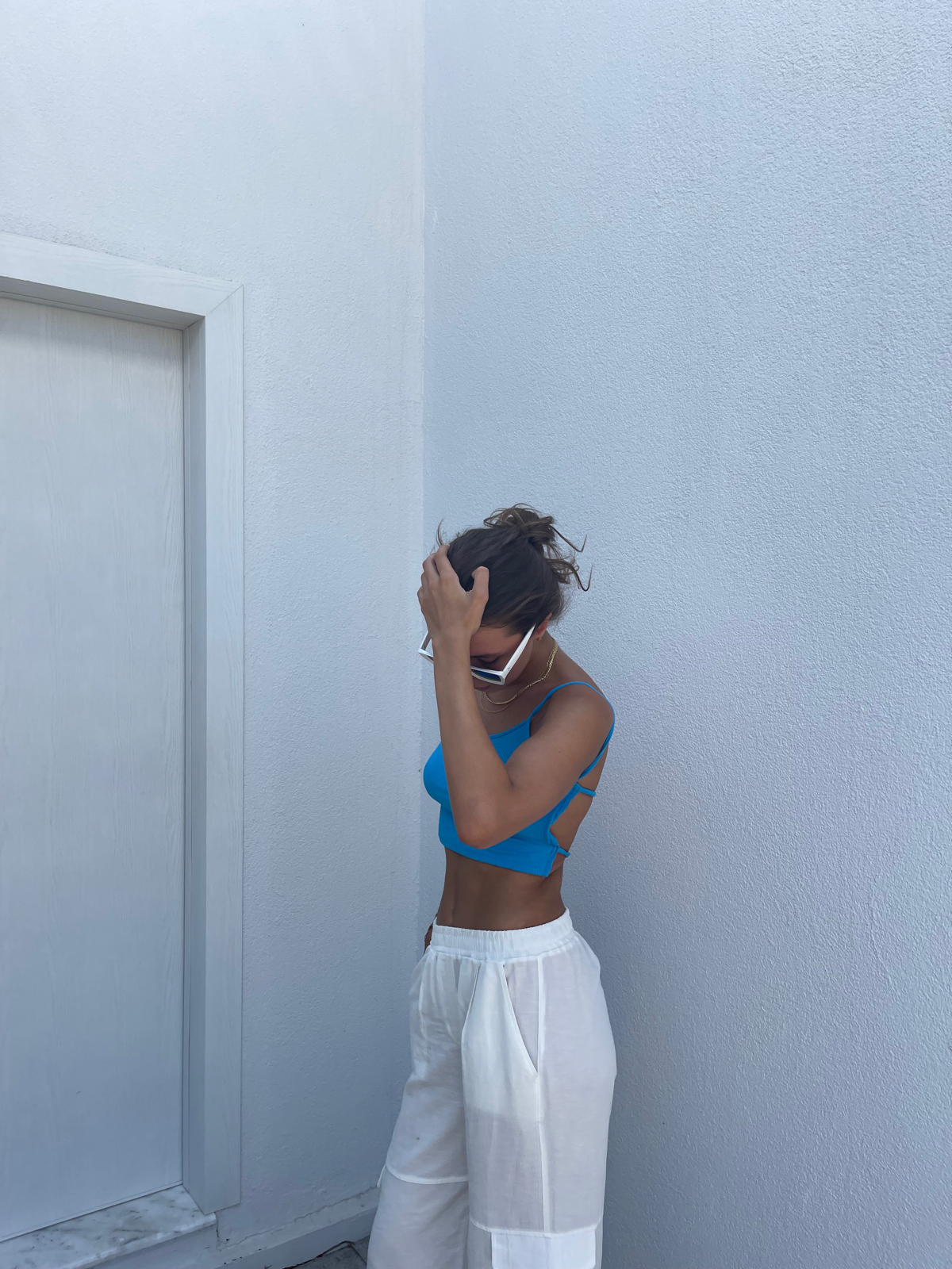 pantalon cargo lin de bershka sur iamginiee