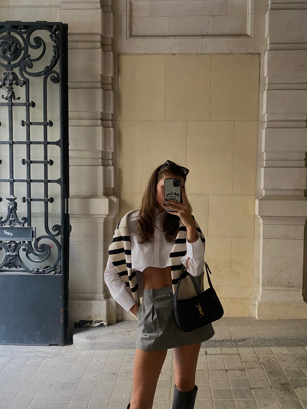 chemise crop en popeline de zara sur iamginiee