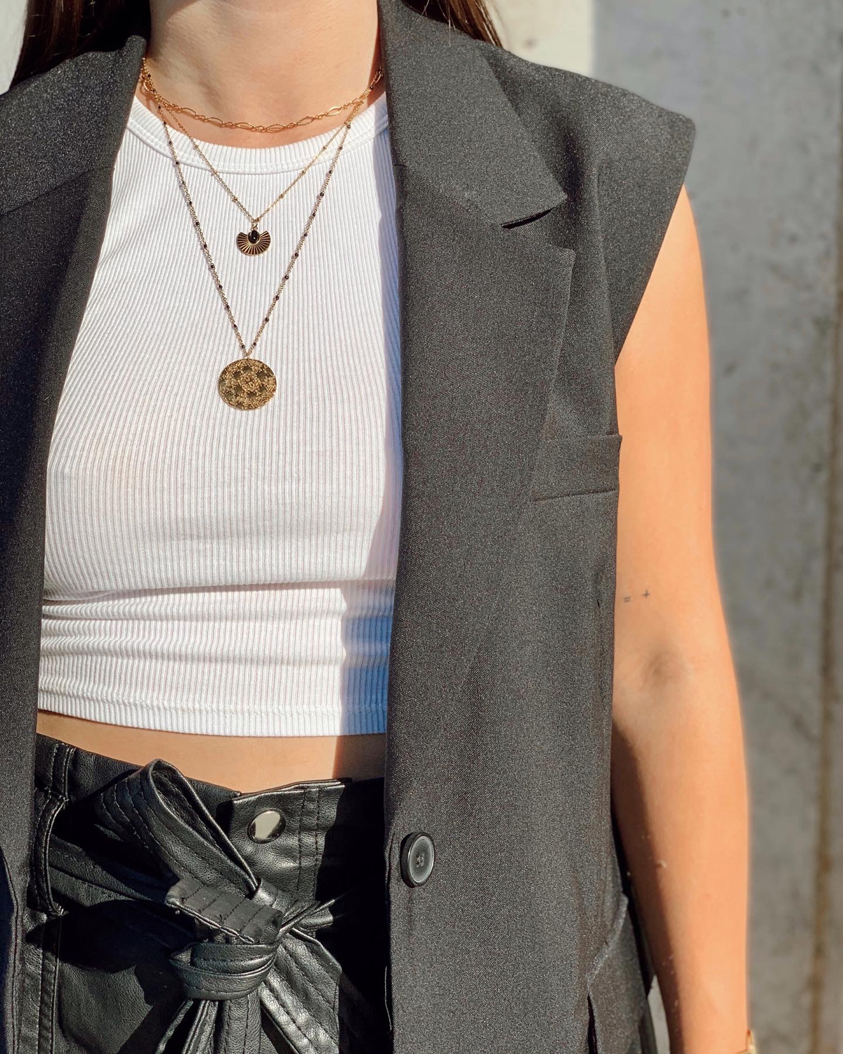 gilet long sans manches tailoring de Bershka sur colinewaltenier