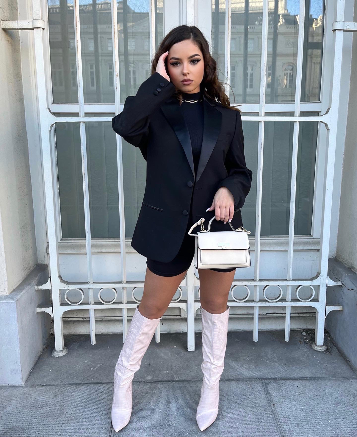 blazer coupe droite a poches de zara sur haycette_