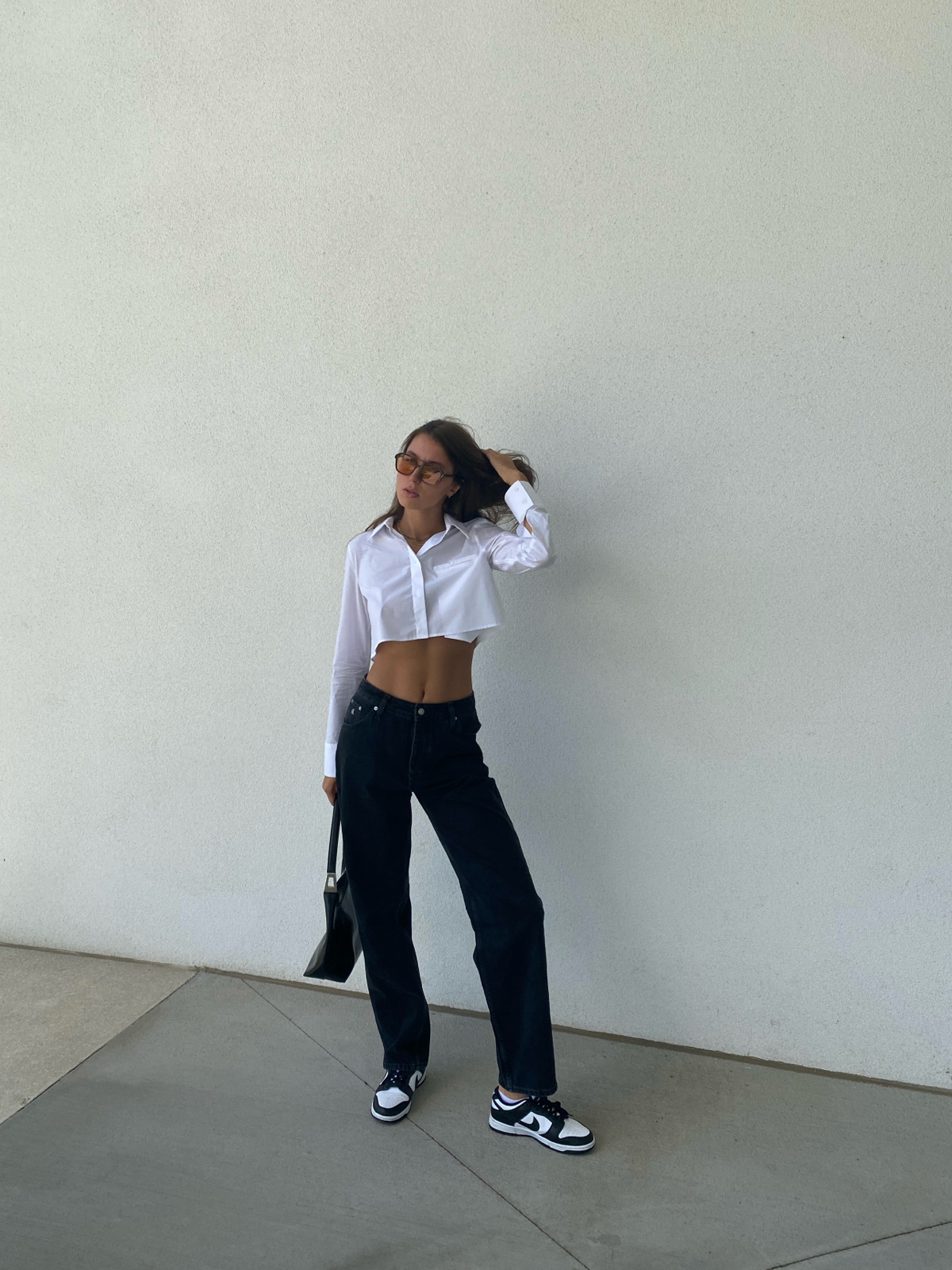 chemise crop en popeline de Zara sur iamginiee
